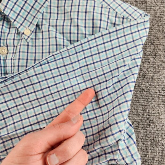 Brooks Brothers Small Regent Blue Plaid Long Sleeve Button Up Shirt All Cotton - Picture 16 of 16